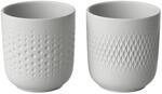 Becher VILLEROY & BOCH "Becher Manufacture Collier 290 ml 2er Set", wei&szlig; (blanc), 2