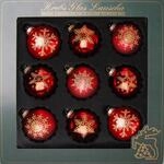 Weihnachtsbaumkugel KREBS GLAS LAUSCHA "Schneeflocke, Weihnachtsdeko rot,