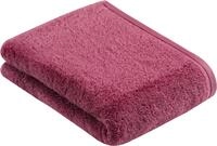 Badetuch VOSSEN "Vegan Life", lila (schwarzberry), B:67cm L:140cm, Webfrottier,