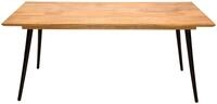 Esstisch SIT "Molfetta aus Mangoholz Massivholz mit Schweizer Kante & Metallbeinen",