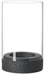 Windlicht VILLEROY & BOCH "Windlicht Manufacture Rock Home 20 cm schwarz", schwarz,
