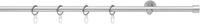 Gardinenstange GOOD LIFE "CAP" Gr. 1, grau (chromfarben), L:330cm &Oslash;:16mm,
