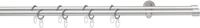 Gardinenstange GOOD LIFE "CAP" Gr. 1, grau (chromfarben), L:330cm &Oslash;:16mm,