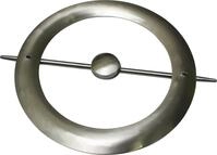 Dekoklammer GARDINIA "Dekoring mit Stab und Magnet" Gr. 1, silber (edelstahlfarben),