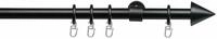 Gardinenstange LIEDECO "Kegel" Gr. 1, schwarz, L:120cm &Oslash;:20mm, Metall,