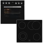 EXQUISIT Elektro-Herd-Set "EHE157-UBZ-020", Energieeffizienz: A, schwarz, Herdsets,