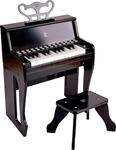 Spielzeug-Musikinstrument HAPE "Leuchttasten-Piano mit Hocker", schwarz,