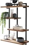 Wandregal SIT "Rocamadour H&auml;ngeregal aus Teakholz mit 4 B&ouml;den im Industrial-Stil",