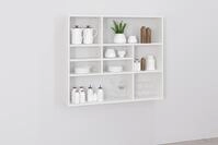 Wandregal FMD "Mika", wei&szlig;, B:90cm H:78,5cm T:16cm, Holzwerkstoff, Regale,