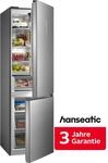 HANSEATIC K&uuml;hl-/Gefrierkombination, Energieeffizienz: A, silber (edelstahl...