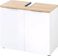 Waschbeckenunterschrank GERMANIA "Pescara", wei&szlig; (wei&szlig;, navarra, eiche,