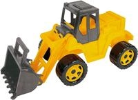 Spielzeug-Aufsitzbagger LENA "Eco Giga Trucks, Aufsitz-Schaufellader", gelb,