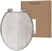 WC-Sitz SCH&Uuml;TTE "LIGHT WOOD", braun (holzfarben, grau), B:375cm L:435cm, MDF -