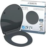 WC-Sitz SCH&Uuml;TTE "SLIM", grau (anthrazit), B:380cm L:456cm, Duroplast, WC-Sitze,