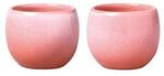Eierbecher "Eierbecher Perlemor Home Coral 50 ml 2er Set rosa-rot", bunt (rosa, rot),