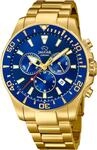 Chronograph JAGUAR, gold (goldfarben, blau), Armbanduhren, Herren, Chronograph,