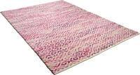 Wollteppich TOM TAILOR HOME "Diamond, handgekn&uuml;pft" Gr. 2, lila (beere), B:65cm