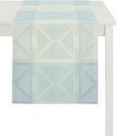 Tischl&auml;ufer APELT "VERONA, LOFT STYLE, Jacquard", blau (blau, hellblau, natur),