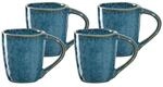 Espressotasse LEONARDO "Espressotassen Matera 90 ml 4er Set", blau, Keramik,