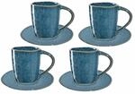 Espressotasse LEONARDO "Espressotassen Matera 8er Set", blau, B:2cm H:2cm, Keramik,