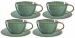 Tasse LEONARDO "Cappuccinotassen Matera 180 ml 4er Set", gr&uuml;n, B:2cm H:2cm, Keramik,