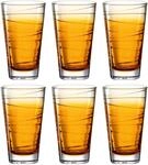 Longdrinkglas LEONARDO "VARIO STRUTTURA", orange, H:13cm &Oslash;:8cm, Glas, Trinkgef&auml;&szlig;e,