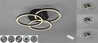REALITY LEUCHTEN LED Deckenleuchte "Circle", schwarz (schwarz matt), 1, H: 9,5cm, 1
