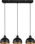 REALITY LEUCHTEN Pendelleuchte "Punch", schwarz (schwarz matt), 3, H: 150cm, 1 Stk.,