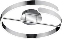 REALITY LEUCHTEN LED Deckenleuchte "Parma", grau (chrom), 1, &Oslash; 50cm H: 13,5cm, 1