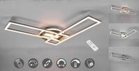 REALITY LEUCHTEN LED Deckenleuchte "Twister", grau (nickel), 1, H: 8,5cm, 1 Stk.,