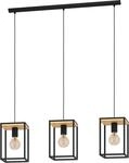 EGLO H&auml;ngeleuchte "LIBERTAD Pendellampe, Stahl und Holz, E27, IP20, Esstischlampe,