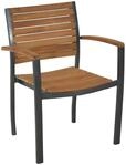 Gartensessel MERXX "Santorin", grau (graphit, natur), B:61cm H:84cm T:41,5cm, Sessel,
