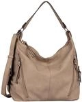 Hobo TOM TAILOR "CAIA Hobo bag", Damen, Gr. B/H/T: 37cm x 30cm x 14cm, grau (taupe),