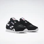 Sneaker REEBOK CLASSIC "CL NYLON", Damen, Gr. 37, schwarz, Leder, Textil, Schuhe
