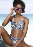 Bustier-Bikini-Top VENICE BEACH "Summer", Damen, Gr. 34, N-Gr, bunt (marine,