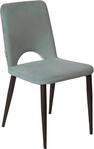 Polsterstuhl SIT "Pafos 2er-Set Celadon mit Stoffbezug & Stahlgestell", gr&uuml;n