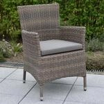Gartensessel MERXX "Teneriffa", beige (beige, grau), B:61cm H:84cm T:61cm,