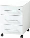 Rollcontainer GERMANIA "GW-Monteria", wei&szlig;, B:40cm H:55cm T:50cm, Holzwerkstoff,