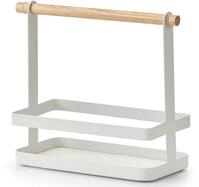 Menage ZELLER PRESENT, wei&szlig; (wei&szlig;, holzfarben), B:23,5cm H:20cm, Menage-Sets,