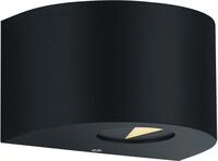 LED Au&szlig;en-Wandleuchte REALITY LEUCHTEN "Rosario", schwarz (schwarz matt), B:15cm