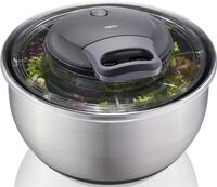 Salatschleuder GEFU "PULLIT", silber (silber, transparent), H:18,5cm &Oslash;:25cm,