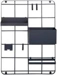 Wandregal KLEINE WOLKE "Framework Grid", schwarz, B:40cm H:54cm T:2cm, Metall,