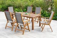 Garten-Essgruppe MERXX "Acapulco", grau (grau, braun), B:60,5cm H:111cm T:60cm,