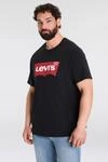 T-Shirt LEVI'S PLUS "LE B&T BIG GRAPHIC TEE", Herren, Gr. XXL (64/66), schwarz