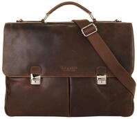 Aktentasche BUGATTI "BUGATTI Damen, Herren ROMANO echt Leder", Damen, Gr. B/H/T: 44cm