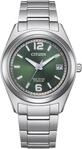 Solaruhr CITIZEN, silber (titansilberfarben, gr&uuml;n, gr&uuml;n), Armbanduhren, Damen,