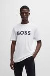 T-Shirt BOSS ORANGE "Thinking 1", Herren, Gr. L, wei&szlig; (wei&szlig;100), Single Jersey,
