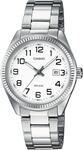Quarzuhr, silber (edelstahlfarben, wei&szlig;, schwarz), CASIO TIMELESS COLLECTION,