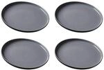 Speiseteller RITZENHOFF & BREKER "Speiseteller Jasper &oslash; 26.0 cm 4er Set", schwarz,
