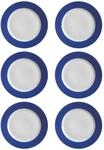 Speiseteller RITZENHOFF & BREKER "Speiseteller Doppio &oslash; 27 cm 6er Set", blau (indigo